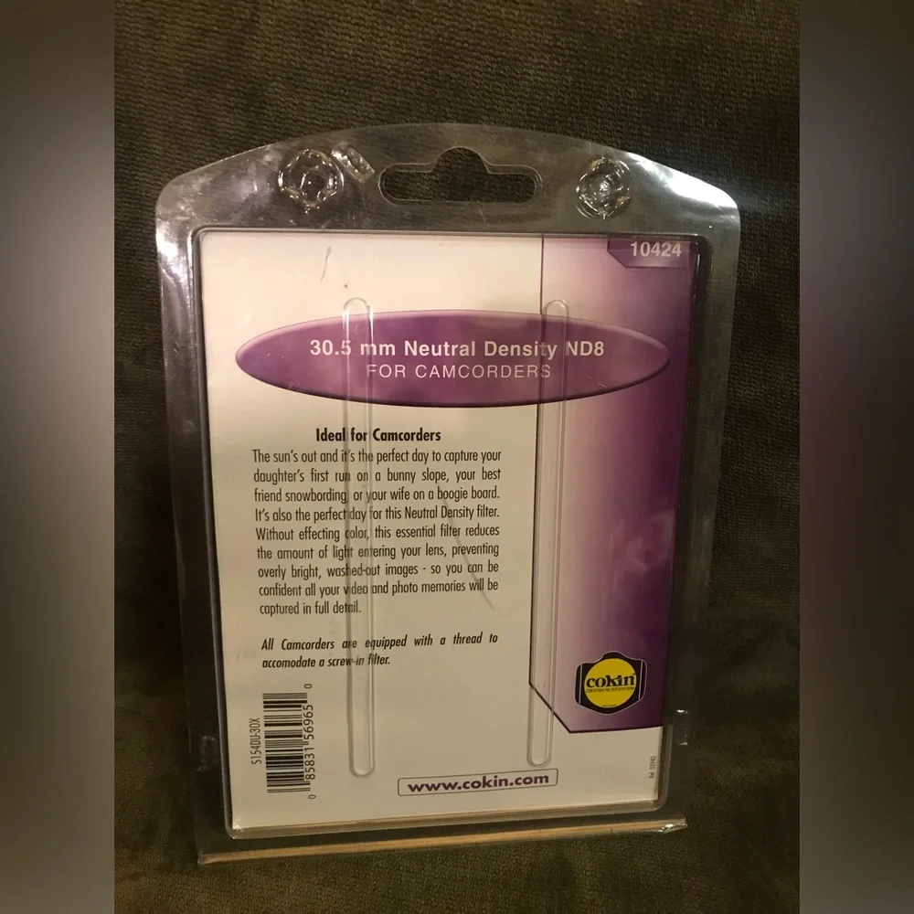 Cokin ND8 Camcorder Filter 4 Sizes (25,30,30.5 or 37mm)